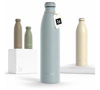 LARS NYSØM Gourde INOX 1000ml | 1L Bouteille d’eau isolée | Gourde étanche pour Le Sport, la Bicyclette (Sky Blue, 1000ml)