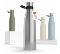 Bouteille en acier inoxydable LARS NYSØM | Bouteille isotherme sans BPA | Bouteille d'eau étanche pour le sport, le vélo, le chien, le bébé, les enfants 1000ml Acier inoxydable