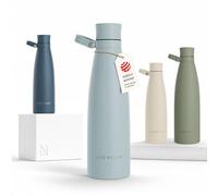 LARS NYSØM Bouteille en acier inoxydable | Bouteille isotherme sans BPA | Bouteille anti-fuites pour le sport, le vélo, le chien, les enfants, 750 ml, bleu clair