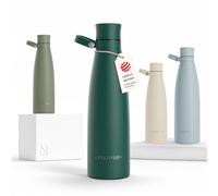 LARS NYSØM Gourde INOX 750ml | 0.75L Bouteille d’eau isolée | Gourde étanche pour Le Sport, la Bicyclette (Pine Green, 750ml)