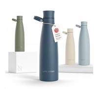 LARS NYSØM Bouteille en acier inoxydable | Bouteille isotherme sans BPA | Bouteille anti-fuites pour le sport, le vélo, les chiens et les enfants, 750 ml, Blue Stone