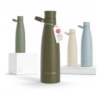 LARS NYSØM Gourde INOX 750ml | 0.75L Bouteille d’eau isolée | Gourde étanche pour Le Sport, la Bicyclette (Olive Green, 750ml)