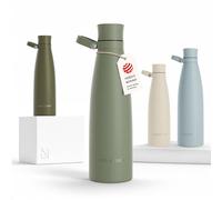 LARS NYSØM Gourde INOX 750ml | 0.75L Bouteille d’eau isolée | Gourde étanche pour Le Sport, la Bicyclette (Sage Green, 750ml)