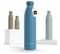 LARS NYSØM Bouteille en acier inoxydable | Bouteille isotherme sans BPA | Bouteille d'eau anti-déversement pour le sport, le vélo, le chien, le bébé, les enfants 750ml Niagara