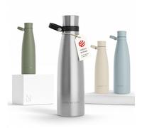 LARS NYSØM Gourde INOX 750ml | 0.75L Bouteille d’eau isolée | Gourde étanche pour Le Sport, la Bicyclette (Stainless Steel, 750ml)