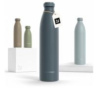 LARS NYSØM Gourde Isotherme 1000ml - Gourde Inox Metal Bouteille Isotherme | Bouteille d’eau Isolée - Chaudes 12h et froides 24h - Gourde Étanche pour Le Sport et la Bicyclette - Acier Inoxydable