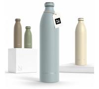 LARS NYSØM Gourde Isotherme 1500ml - Gourde Inox Metal Bouteille Isotherme | Bouteille d’eau Isolée - Chaudes 12h et froides 24h - Gourde Étanche pour Le Sport et la Bicyclette - Acier Inoxydable