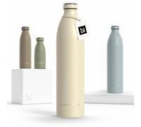 LARS NYSØM Gourde Isotherme 1500ml - Gourde Inox Metal Bouteille Isotherme | Bouteille d’eau Isolée - Chaudes 12h et froides 24h - Gourde Étanche pour Le Sport et la Bicyclette - Acier Inoxydable