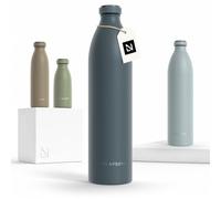 LARS NYSØM Gourde Isotherme 1500ml - Gourde Inox Metal Bouteille Isotherme | Bouteille d’eau Isolée - Chaudes 12h et froides 24h - Gourde Étanche pour Le Sport et la Bicyclette - Acier Inoxydable