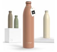 LARS NYSØM Gourde INOX 1500ml | 1.5L Bouteille d’eau isolée | Gourde étanche pour Le Sport, la Bicyclette (Blush Rose, XL 1500ml)