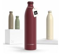 LARS NYSØM Gourde Isotherme 1500ml - Gourde Inox Metal Bouteille Isotherme | Bouteille d’eau Isolée - Chaudes 12h et froides 24h - Gourde Étanche pour Le Sport et la Bicyclette - Acier Inoxydable