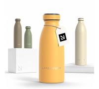 LARS NYSØM Gourde INOX 350ml | 0.35L Bouteille d’eau isolée | Gourde étanche pour Le Sport, la Bicyclette (Mustard Yellow, 350ml)