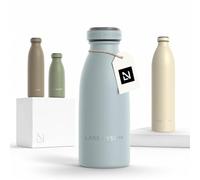 LARS NYSØM Gourde INOX 350ml | 0.35L Bouteille d’eau isolée | Gourde étanche pour Le Sport, la Bicyclette (Sky Blue, 350ml)