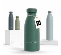 LARS NYSØM Gourde INOX 350ml | 0.35L Bouteille d’eau isolée | Gourde étanche pour Le Sport, la Bicyclette (Pine Green, 350ml)