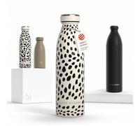 LARS NYSØM Gourde Isotherme 500ml - Gourde Inox - Metal Bouteille Isotherme | Bouteille d’eau Isolée - Chaudes 12h et froides 24h - Gourde Étanche pour Le Sport et la Bicyclette - Acier Inoxydable
