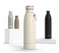 LARS NYSØM Gourde Isotherme 500ml - Gourde Inox - Metal Bouteille Isotherme | Bouteille d’eau Isolée - Chaudes 12h et froides 24h - Gourde Étanche pour Le Sport et la Bicyclette - Acier Inoxydable