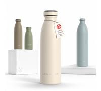 LARS NYSØM Gourde Isotherme 500ml - Gourde Inox - Metal Bouteille Isotherme | Bouteille d’eau Isolée - Chaudes 12h et froides 24h - Gourde Étanche pour Le Sport et la Bicyclette - Acier Inoxydable