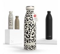 LARS NYSØM Gourde Isotherme 500ml - Gourde Inox - Metal Bouteille Isotherme | Bouteille d’eau Isolée - Chaudes 12h et froides 24h - Gourde Étanche pour Le Sport et la Bicyclette - Acier Inoxydable