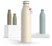 LARS NYSØM Gourde Isotherme 750ml - Gourde Inox - Metal Bouteille Isotherme | Bouteille d’eau Isolée - Chaudes 12h et froides 24h - Gourde Étanche pour Le Sport et la Bicyclette - Acier Inoxydable