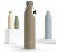 LARS NYSØM Gourde Isotherme 750ml - Gourde Inox - Metal Bouteille Isotherme | Bouteille d’eau Isolée - Chaudes 12h et froides 24h - Gourde Étanche pour Le Sport et la Bicyclette - Acier Inoxydable