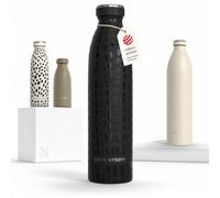 LARS NYSØM Gourde Isotherme 750ml - Gourde Inox - Metal Bouteille Isotherme | Bouteille d’eau Isolée - Chaudes 12h et froides 24h - Gourde Étanche pour Le Sport et la Bicyclette - Acier Inoxydable