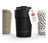 LARS NYSØM Mug Isotherme Cafe 380ml - Mug de Voyage - Tasse Isotherme Café | Thermo Coffee Mug to go - 4h chaudes et 8h froides - Mug Isotherme pour Cafe de voyage - Tasse Thermique en Acier Inoxydable