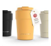 LARS NYSØM Mug Isotherme Cafe 380ml - Mug de Voyage - Tasse Isotherme Café | Thermo Coffee Mug to go - 4h chaudes et 8h froides - Mug Isotherme pour Cafe de voyage - Tasse Thermique en Acier Inoxydable