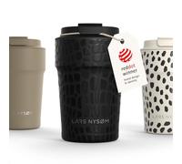 LARS NYSØM Mug Isotherme Cafe 380ml - Mug de Voyage - Tasse Isotherme Café | Thermo Coffee Mug to go - 4h chaudes et 8h froides - Mug Isotherme pour Cafe de voyage - Tasse Thermique en Acier Inoxydable
