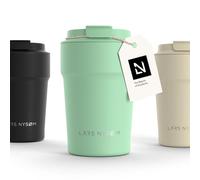 LARS NYSØM Mug Isotherme Cafe 380ml - Mug de Voyage - Tasse Isotherme Café | Thermo Coffee Mug to go - 4h chaudes et 8h froides - Mug Isotherme pour Cafe de voyage - Tasse Thermique en Acier Inoxydable