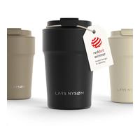 LARS NYSØM Mug Isotherme Cafe 380ml - Mug de Voyage - Tasse Isotherme Café | Thermo Coffee Mug to go - 4h chaudes et 8h froides - Mug Isotherme pour Cafe de voyage - Tasse Thermique en Acier Inoxydable