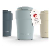 LARS NYSØM Mug Isotherme Cafe 380ml - Mug de Voyage - Tasse Isotherme Café | Thermo Coffee Mug to go - 4h chaudes et 8h froides - Mug Isotherme pour Cafe de voyage - Tasse Thermique en Acier Inoxydable