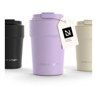 LARS NYSØM Mug Isotherme Cafe 380ml - Mug de Voyage - Tasse Isotherme Café | Thermo Coffee Mug to go - 4h chaudes et 8h froides - Mug Isotherme pour Cafe de voyage - Tasse Thermique en Acier Inoxydable