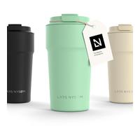 LARS NYSØM Mug Isotherme Cafe 500ml - Mug de Voyage - Tasse Isotherme Café | Thermo Coffee Mug to go - 4h chaudes et 8h froides - Mug Isotherme pour Cafe de voyage - Tasse Thermique en Acier Inoxydable