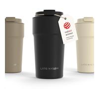 LARS NYSØM Mug Isotherme Cafe 500ml - Mug de Voyage - Tasse Isotherme Café | Thermo Coffee Mug to go - 4h chaudes et 8h froides - Mug Isotherme pour Cafe de voyage - Tasse Thermique en Acier Inoxydable