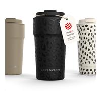 LARS NYSØM Mug Isotherme Cafe 500ml - Mug de Voyage - Tasse Isotherme Café | Thermo Coffee Mug to go - 4h chaudes et 8h froides - Mug Isotherme pour Cafe de voyage - Tasse Thermique en Acier Inoxydable