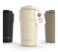 LARS NYSØM Mug Isotherme Cafe 500ml - Mug de Voyage - Tasse Isotherme Café | Thermo Coffee Mug to go - 4h chaudes et 8h froides - Mug Isotherme pour Cafe de voyage - Tasse Thermique en Acier Inoxydable