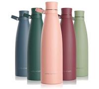 LARS NYSØM Bouteille en acier inoxydable | Bouteille d'eau isotherme sans BPA | Bouteille d'eau anti-déversement pour le sport, le vélo, le chien, le bébé, les enfants 750ml Nude
