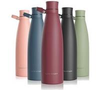 LARS NYSØM Bouteille en acier inoxydable | Bouteille isotherme sans BPA | Bouteille anti-fuites pour le sport, le vélo, les chiens et les enfants, 750 ml, couleur Berry
