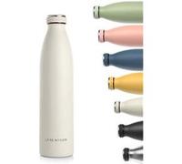 LARS NYSØM Bouteille en acier inoxydable | Bouteille isotherme sans BPA | Bouteille d'eau anti-fuites pour le sport, le vélo, le chien, les enfants, 1000 ml, couleur Buttercream