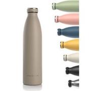 LARS NYSØM Bouteille en acier inoxydable | Bouteille isotherme sans BPA | Bouteille d'eau anti-fuites pour le sport, le vélo, le chien, les enfants, 1000 ml, couleur Greige