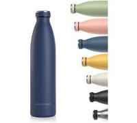 LARS NYSØM Bouteille en acier inoxydable | Bouteille d'eau isotherme sans BPA | Bouteille d'eau anti-éclaboussures pour le sport, le vélo, le chien, le bébé, les enfants 1000ml Bleu marine