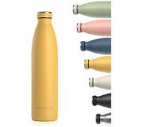 LARS NYSØM Bouteille en acier inoxydable | Bouteille isotherme sans BPA | Bouteille d'eau anti-fuites pour le sport, le vélo, le chien, les enfants, 1000 ml, Spicy Mustard