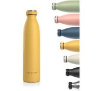 LARS NYSØM Bouteille en acier inoxydable | Bouteille isotherme sans BPA | Bouteille d'eau anti-fuites, pour le sport, le vélo, les chiens et les enfants, 750 ml, Spicy Mustard