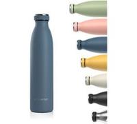 LARS NYSØM Bouteille en acier inoxydable | Bouteille d'eau isotherme sans BPA | Bouteille d'eau anti-gaspillage pour le sport, le vélo, le chien, le bébé, les enfants 750ml Blue Stone