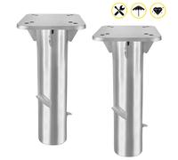 LARS360 2pcs Chevilles de sol Douille de sol à visser pour parasol Séchoir parapluie