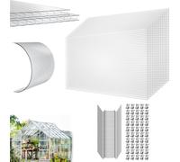 LARS360 42x plaques alvéolaires en polycarbonate 1210 x 605 x 4 mm – Plaques à double alvéole pour serre et abri de voiture ; plaques alvéolaires résistantes aux UV, environ 30,75 m²