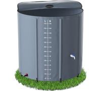 LARS360 Tonneau de pluie pliable 750 litres, tonneau pour eau de pluie, réservoir d'eau de pluie, stable aux UV & résistant aux intempéries, avec protection anti-débordement & échelle latérale, compac