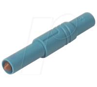 LAS S G BL - Prise de sécurité 4 mm, 1 000 V CAT III, bleue
