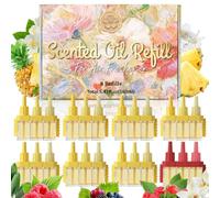 LASENTEUR Recharges Diffuseur 8 x 20 ml Compatible Febreze 3Volution Maison | 6 Parfum d’intérieur fruité, floral, boisé et gourmand: Hawaï, vanille, santal, framboise, jasmin, baies, salon et chambre