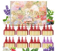LASENTEUR Recharges Diffuseur 8 x 20 ml Compatibles avec Febreze 3Volution | Parfum d’intérieur fruité, floral et aromatique: framboise, jasmin, baies, lavande, eucalyptus sauge, salon, chambre, bureau